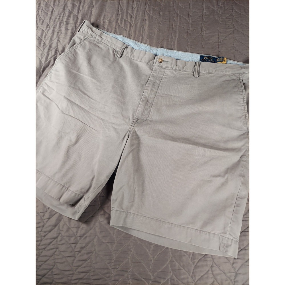 Polo Ralph Lauren Chino Shorts Men's 46B Gray Big And Tall Twill Golf 6" Inseam